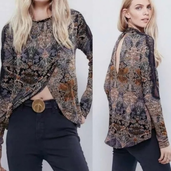 Free People Tops - Free People Nouveau open back top Size small